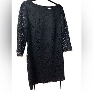 Trina Turk black lace mini dress size 12